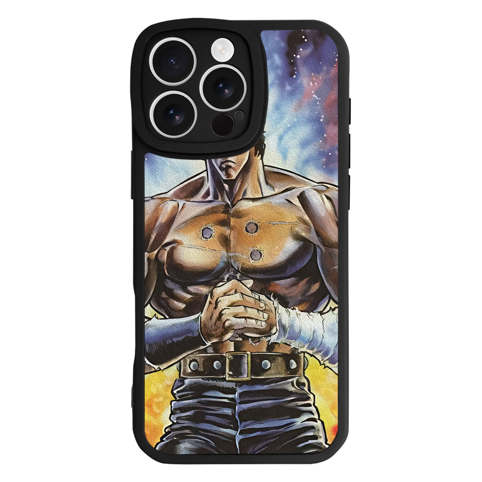 （画像用） 北斗の拳 Fist of the North Star 【iPhone 16シリーズ対応】シリコンスマホケース（レザー調） 材質：シリコン